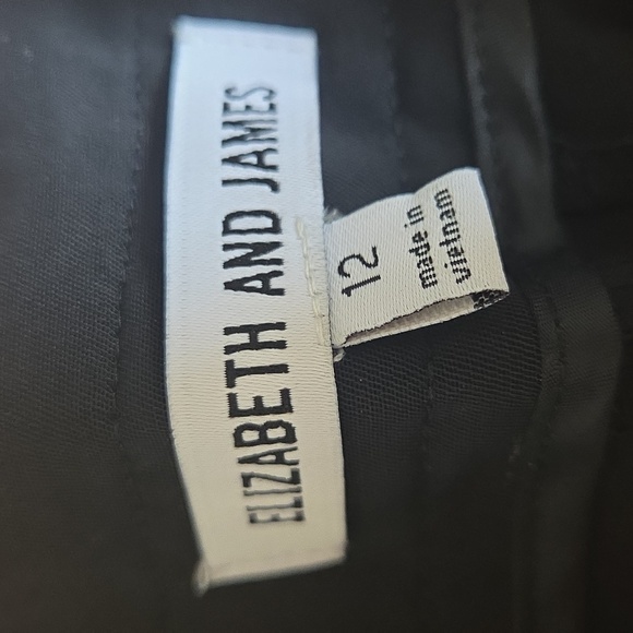 Elizabeth and James Black Pleated Pants Size 12 - Picture 6 of 10